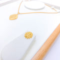 Exclusive Matte 22k Gold Pendant Set