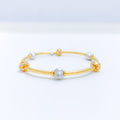 Trendy CZ Accented Baby 22k Gold Bangles