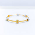 Trendy CZ Accented Baby 22k Gold Bangles