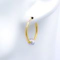 Wavy Orb Bali 22k Gold Earrings