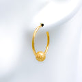 Matte Gold Orb 22k Gold Earrings