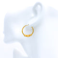 Glistening Gold Hoop 22k Gold Earrings