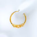 Glistening Gold Hoop 22k Gold Earrings