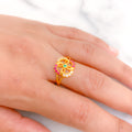 Colorful Spiral Flower Ring