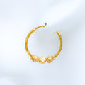 Upscale Beaded Bali 22k Gold Earrings