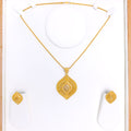 Classy Beaded Pendant 22k Gold Set