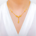 Dainty Ornate Drop 22k Gold Necklace