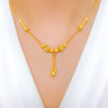 Dainty Ornate Drop 22k Gold Necklace