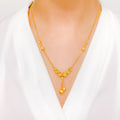 Glistening Fancy 22k Gold Necklace