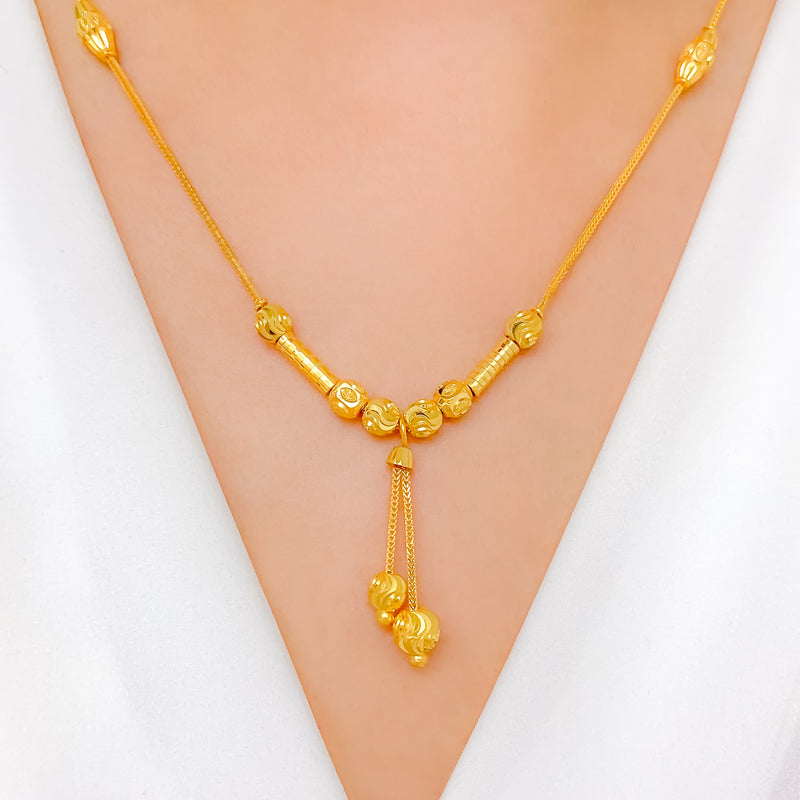 Sophisticated Glossy 22k Gold Necklace