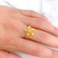 Two-Tone Flower Ring