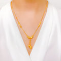 Delicate Lush Drop 22k Gold Necklace