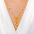 Delicate Lush Drop 22k Gold Necklace