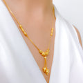 Delicate Lush Drop 22k Gold Necklace