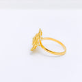 Stylish Blooming Flower 22k Gold Ring
