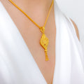 Traditional Tassel 22k Gold Pendant Set