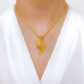 Unique Hanging 22k Gold Pendant Set