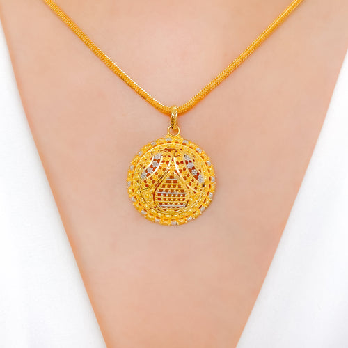 Shimmering Two-Tone Dome Pendant