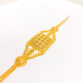 Fancy Netted Rectangular 22k Gold Bracelet