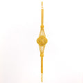 Ornate Flower Accented 22k Gold Bracelet