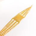 Posh Beaded Rectangle 22k Gold Bracelet