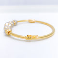 Ritzy White Gold Bangle Bracelet
