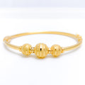 Posh Dual Finish Bangle 22k Gold Bracelet