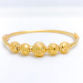 Polka Dot Orb Bangle 22k Gold Bracelet