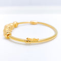 Polka Dot Orb Bangle 22k Gold Bracelet