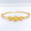 Sparkling Dotted Bangle 22k Gold Bracelet