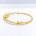 Sparkling Dotted Bangle 22k Gold Bracelet