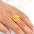 Posh Flower 22k Gold Ring