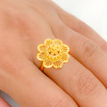 Posh Flower 22k Gold Ring
