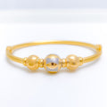 Vintage Two-Tone Bangle 22k Gold  Bracelet