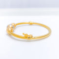 Vintage Two-Tone Bangle 22k Gold  Bracelet