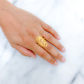 Sleek Contemporary 22k Gold Ring