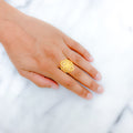 Regal Floral 22k Gold Ring