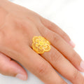 Regal Floral 22k Gold Ring