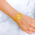 Regal Gold Flower 22k Gold Bracelet