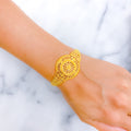 Lightweight Round Dome 22k Gold Bracelet