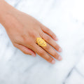 Exquisite Beaded 22k Gold Ring