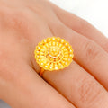Radiant Flower 22k Gold Ring