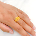 Dainty Flower 22k Gold Ring