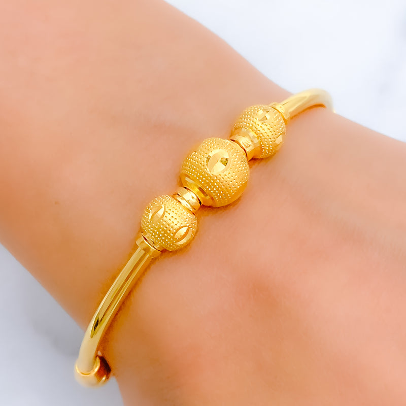 Contemporary Gold Bangle 22k Gold Bracelet