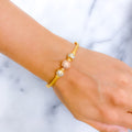 Three-Tone Matte Bangle Bracelet