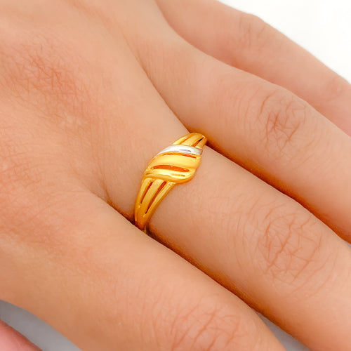 Delicate Sleek 22k Gold Ring