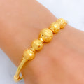 Polka Dot Orb Bangle 22k Gold Bracelet