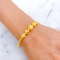 Polka Dot Orb Bangle 22k Gold Bracelet