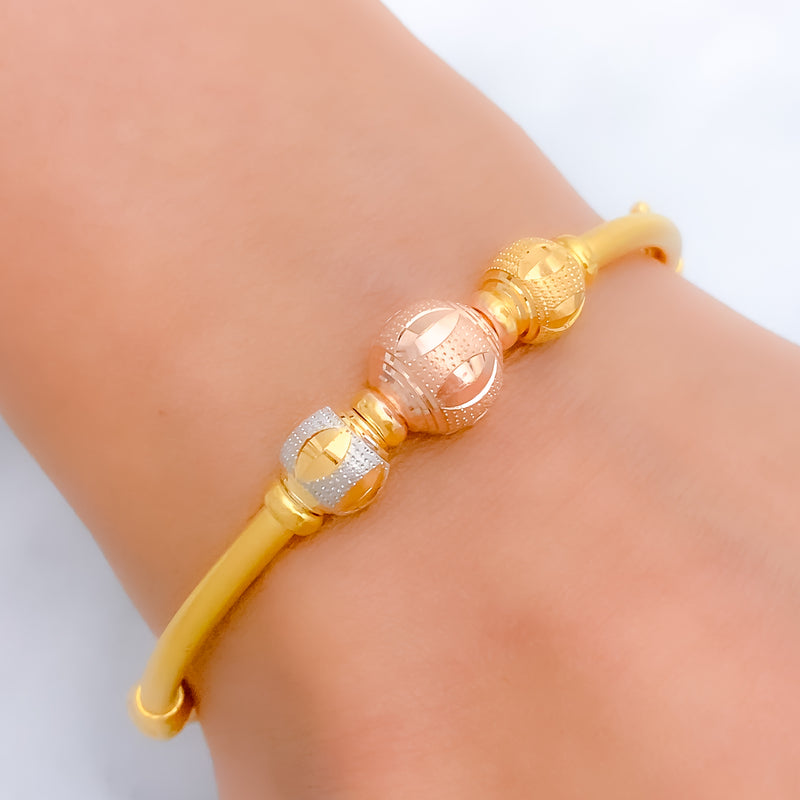 Upscale Rose Gold Bangle 22k Gold Bracelet