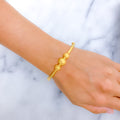 Sparkling Dotted Bangle 22k Gold Bracelet